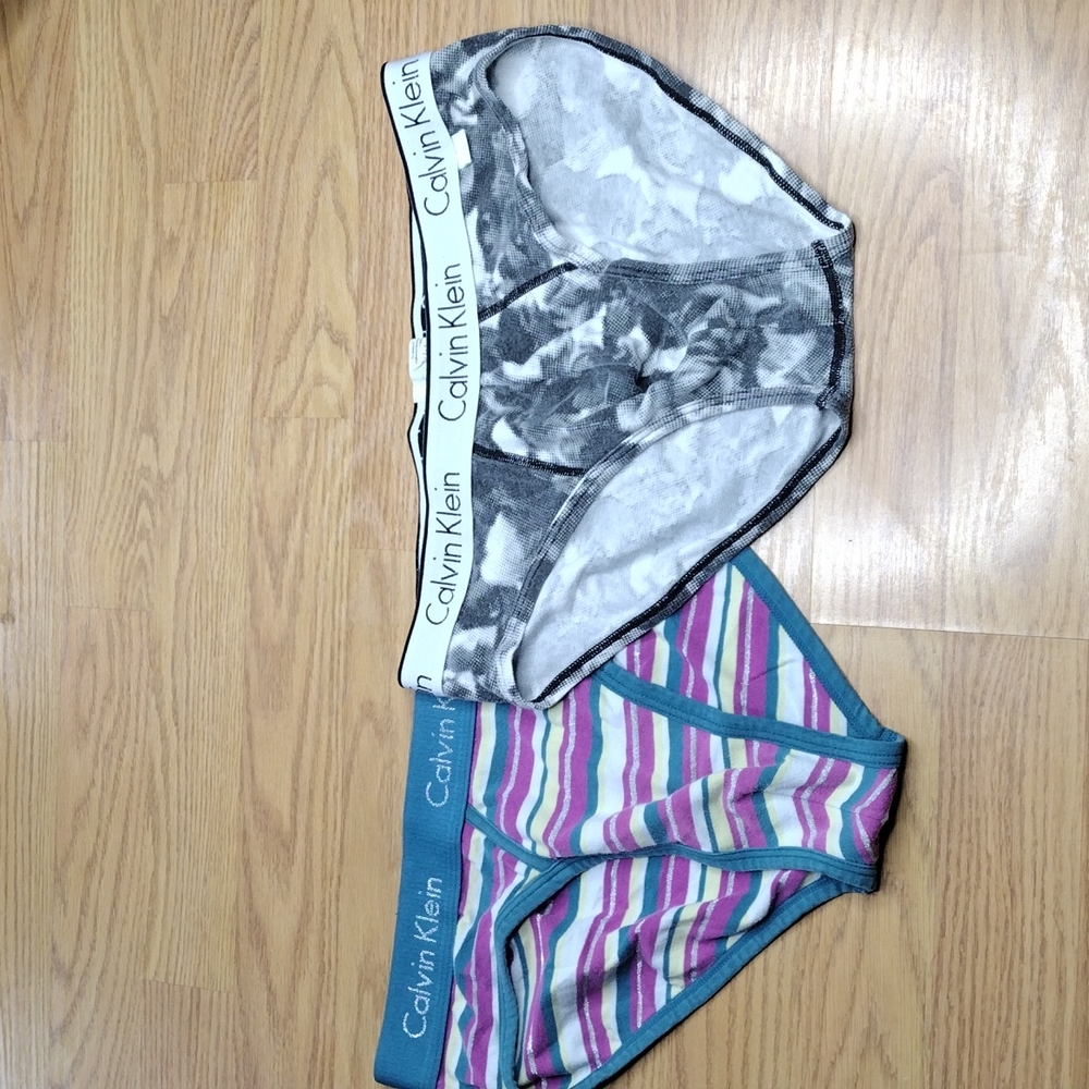 Two Calvin Klein briefs